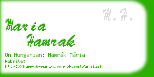 maria hamrak business card